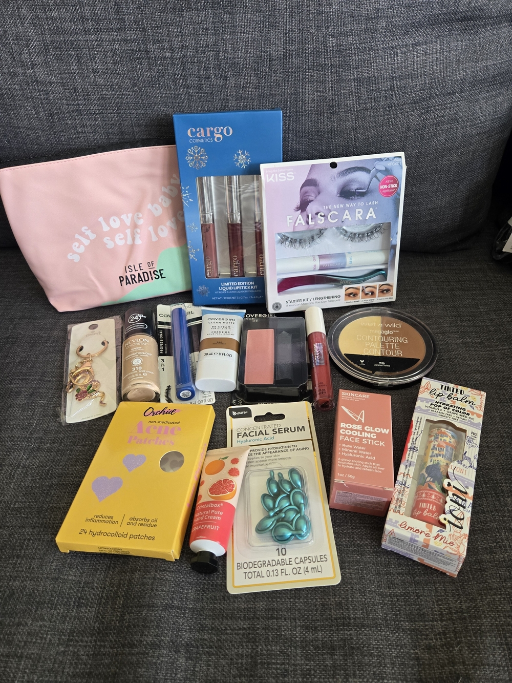 Reseller Makeup Bundle with Isle Of Paradise Pouch And Assorted Beauty Items